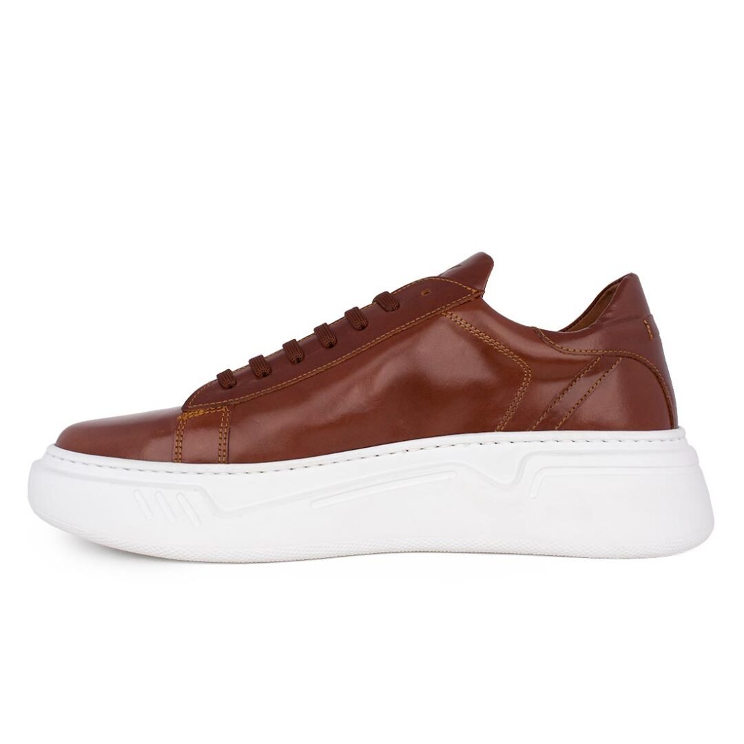 KRICKET ΑΝΔΡΙΚΑ ΔΕΡΜΑΤΙΝΑ EXTRALIGHT SNEAKERS 24X-4050-1 COGNAC - Image 3