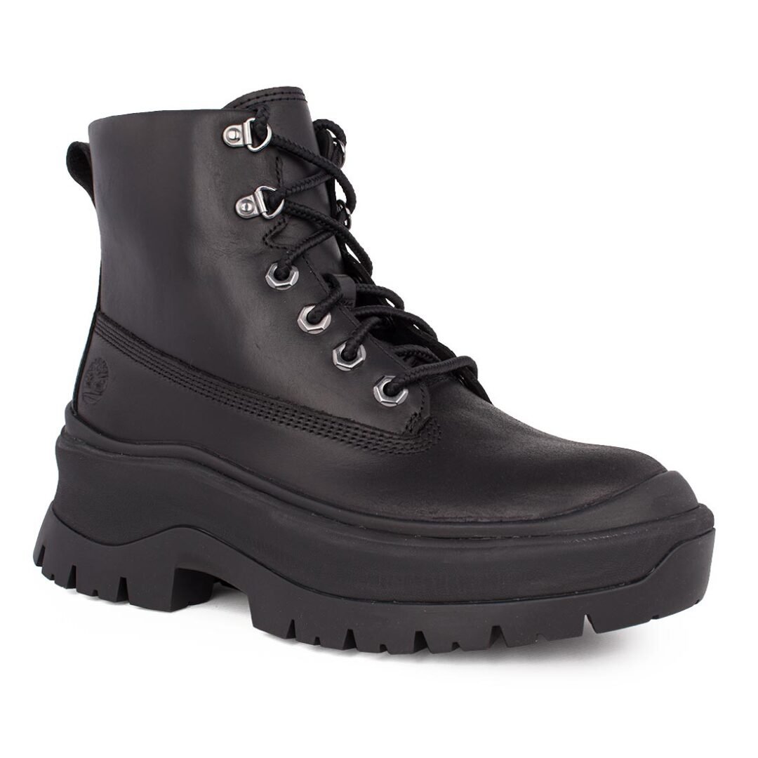 TIMBERLAND ΓΥΝΑΙΚΕΙΑ ΔΕΡΜΑΤΙΝΑ ΜΠΟΤΑΚΙΑ ROXIE LANE MID LACE BOOT 0A295J W02 BLACK FULL GRAIN - Image 2
