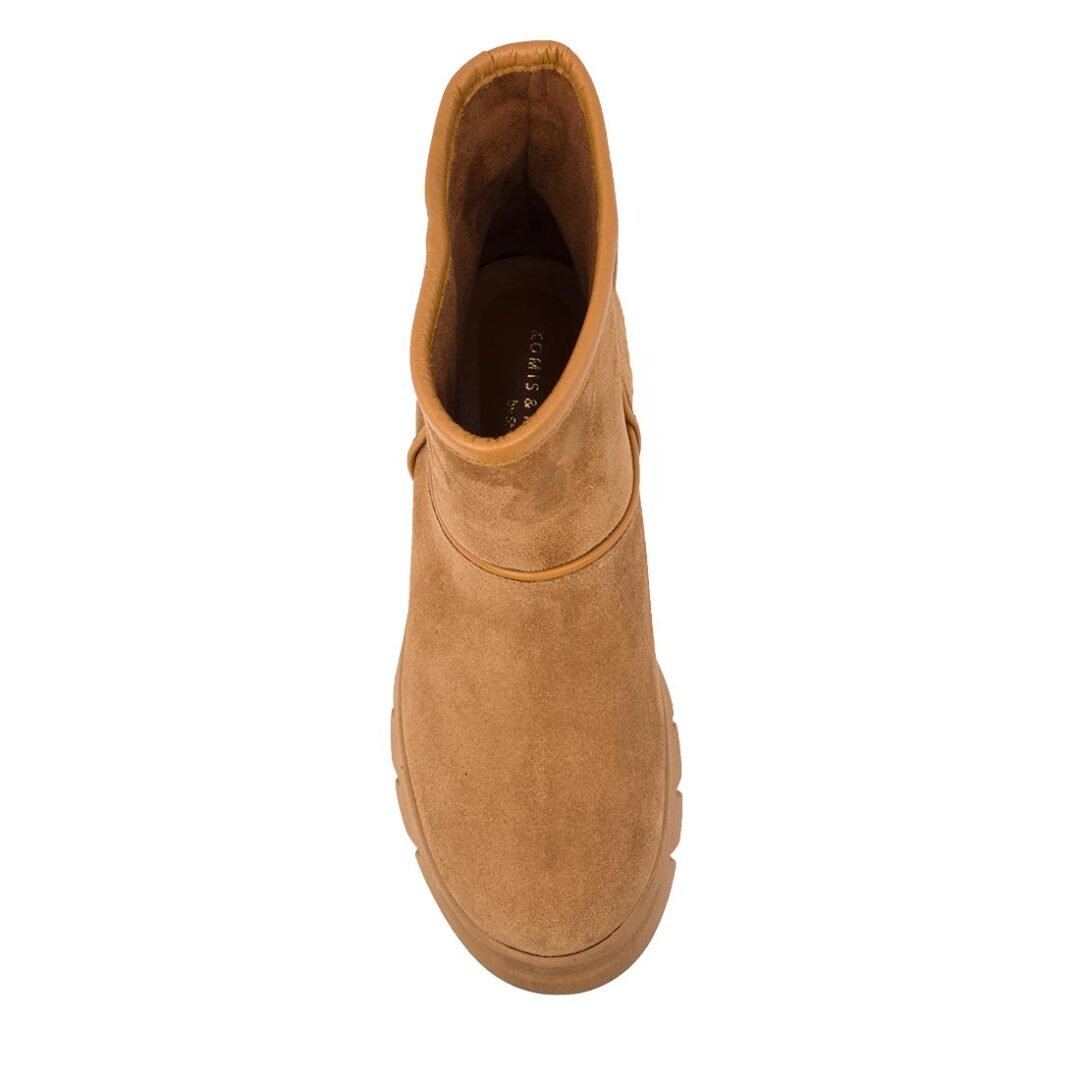 KOMIS & KOMIS ΓΥΝΑΙΚΕΙΑ ΔΕΡΜΑΤΙΝΑ ΜΠΟΤΑΚΙΑ A2502 CAMEL SUEDE - Image 5