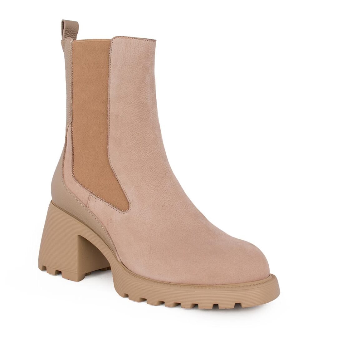 WONDERS ΓΥΝΑΙΚΕΙΑ ΔΕΡΜΑΤΙΝΑ CHELSEA ΜΠΟΤΑΚΙΑ G-6705 TAUPE - Image 2