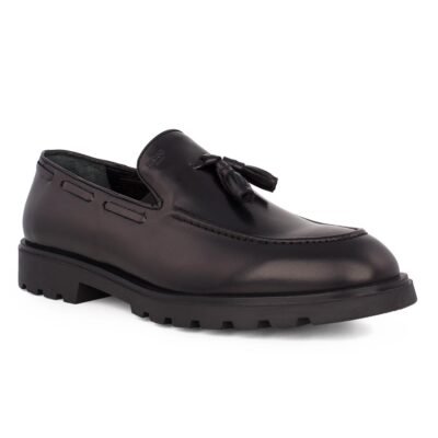 BOSS SHOES ΑΝΔΡΙΚΑ ΔΕΡΜΑΤΙΝΑ LOAFERS A7576 BLACK DAKKAR - Image 2