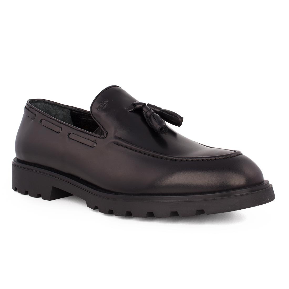 BOSS SHOES ΑΝΔΡΙΚΑ ΔΕΡΜΑΤΙΝΑ LOAFERS A7576 BLACK DAKKAR - Image 2