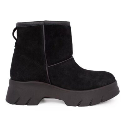 KOMIS & KOMIS ΓΥΝΑΙΚΕΙΑ ΔΕΡΜΑΤΙΝΑ ΜΠΟΤΑΚΙΑ A2502 BLACK SUEDE