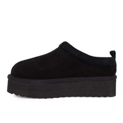 COLORS OF CALIFORNIA ΓΥΝΑΙΚΕΙΑ ΔΕΡΜΑΤΙΝΑ ΧΕΙΜΕΡΙΝΑ SLIPPERS YWPLA13 BLACK SUEDE - Image 3