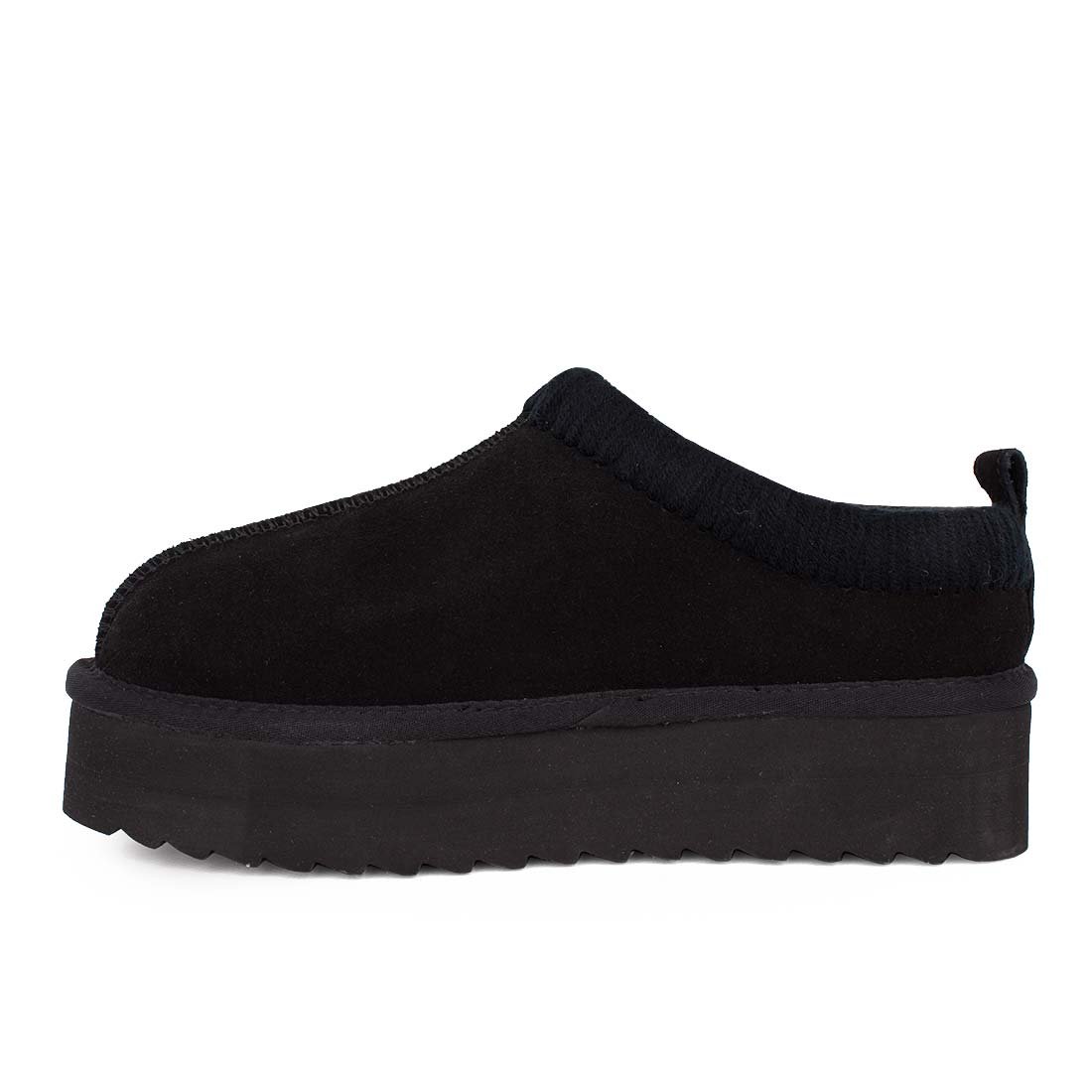 COLORS OF CALIFORNIA ΓΥΝΑΙΚΕΙΑ ΔΕΡΜΑΤΙΝΑ ΧΕΙΜΕΡΙΝΑ SLIPPERS YWPLA13 BLACK SUEDE - Image 3