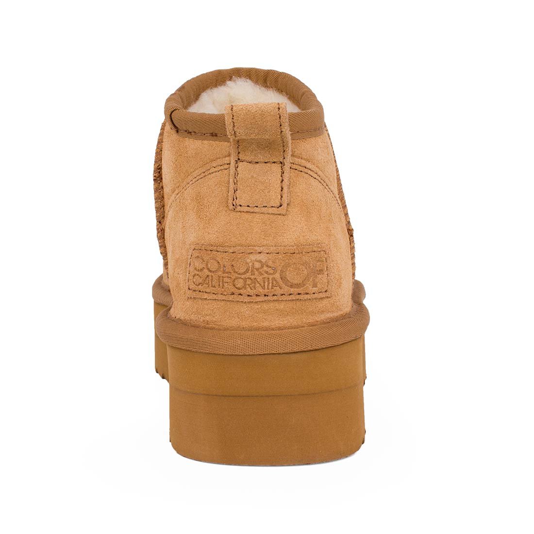 COLORS OF CALIFORNIA ΓΥΝΑΙΚΕΙΑ ΔΕΡΜΑΤΙΝΑ ΧΕΙΜΕΡΙΝΑ ΜΠΟΤΑΚΙΑ YWPLA01 TAN SUEDE - Image 3
