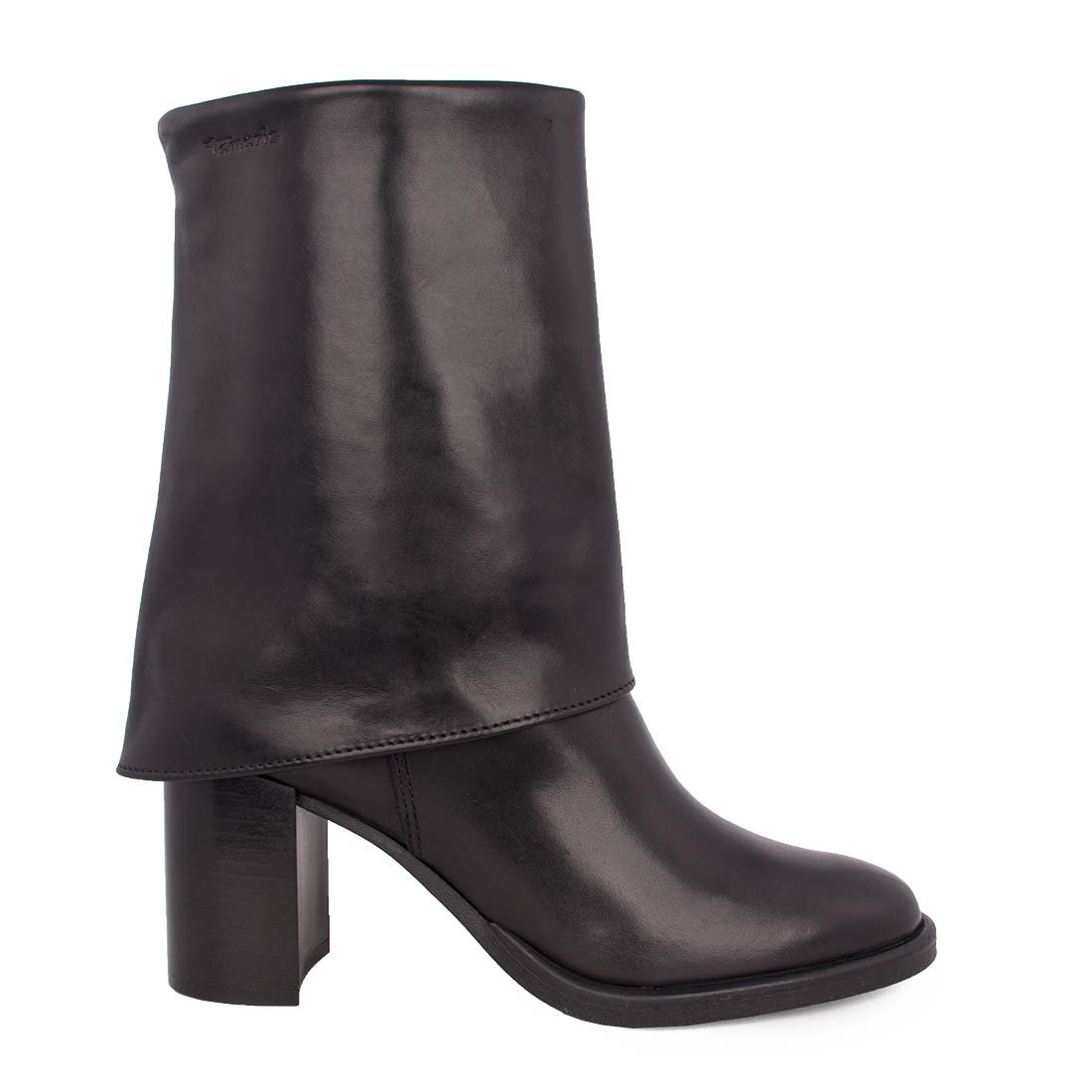TAMARIS ΓΥΝΑΙΚΕΙΑ ΔΕΡΜΑΤΙΝΑ ΜΠΟΤΑΚΙΑ ΜΕ ΤΑΚΟΥΝΙ 1-25055-43 001 BLACK