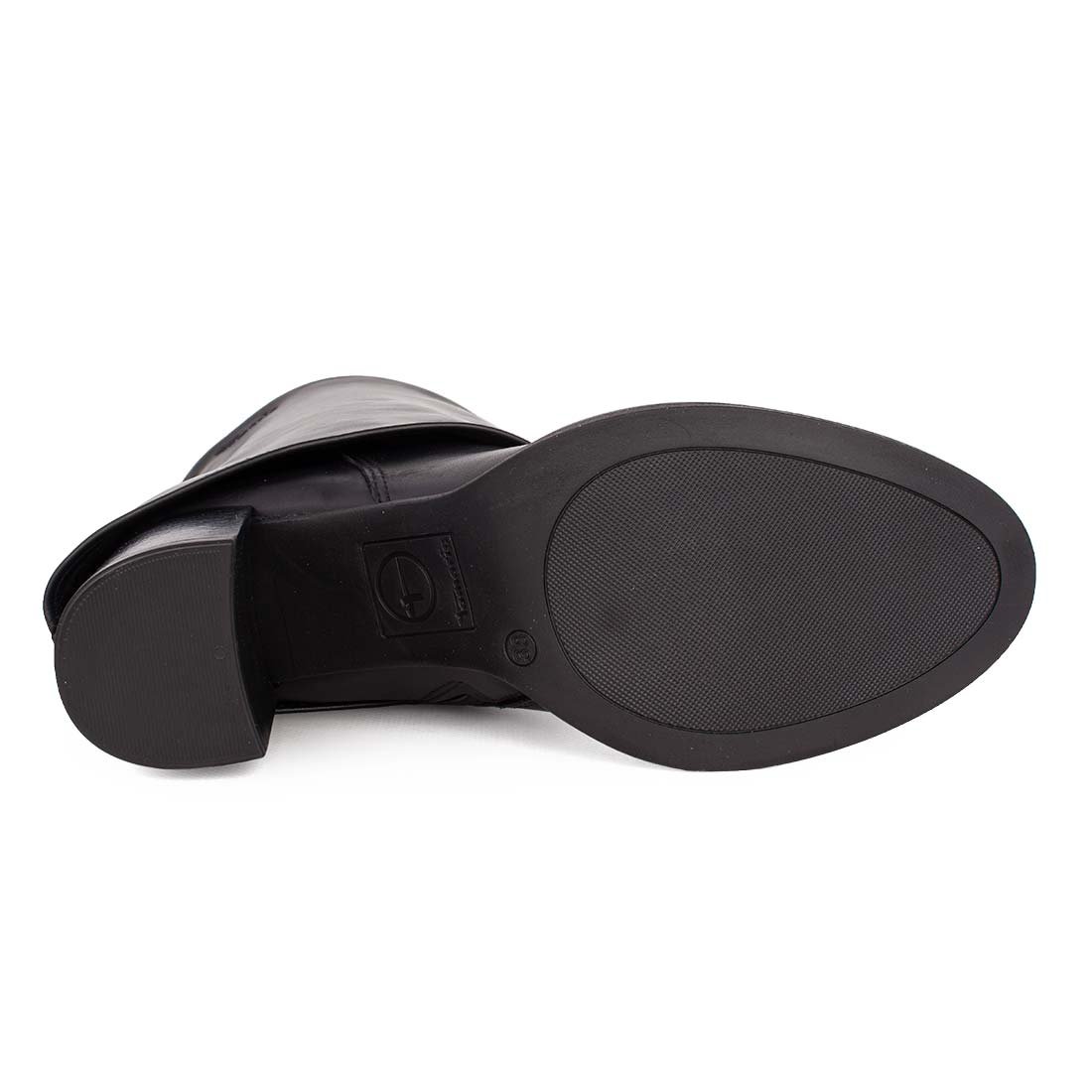 TAMARIS ΓΥΝΑΙΚΕΙΑ ΔΕΡΜΑΤΙΝΑ ΜΠΟΤΑΚΙΑ ΜΕ ΤΑΚΟΥΝΙ 1-25055-43 001 BLACK - Image 4