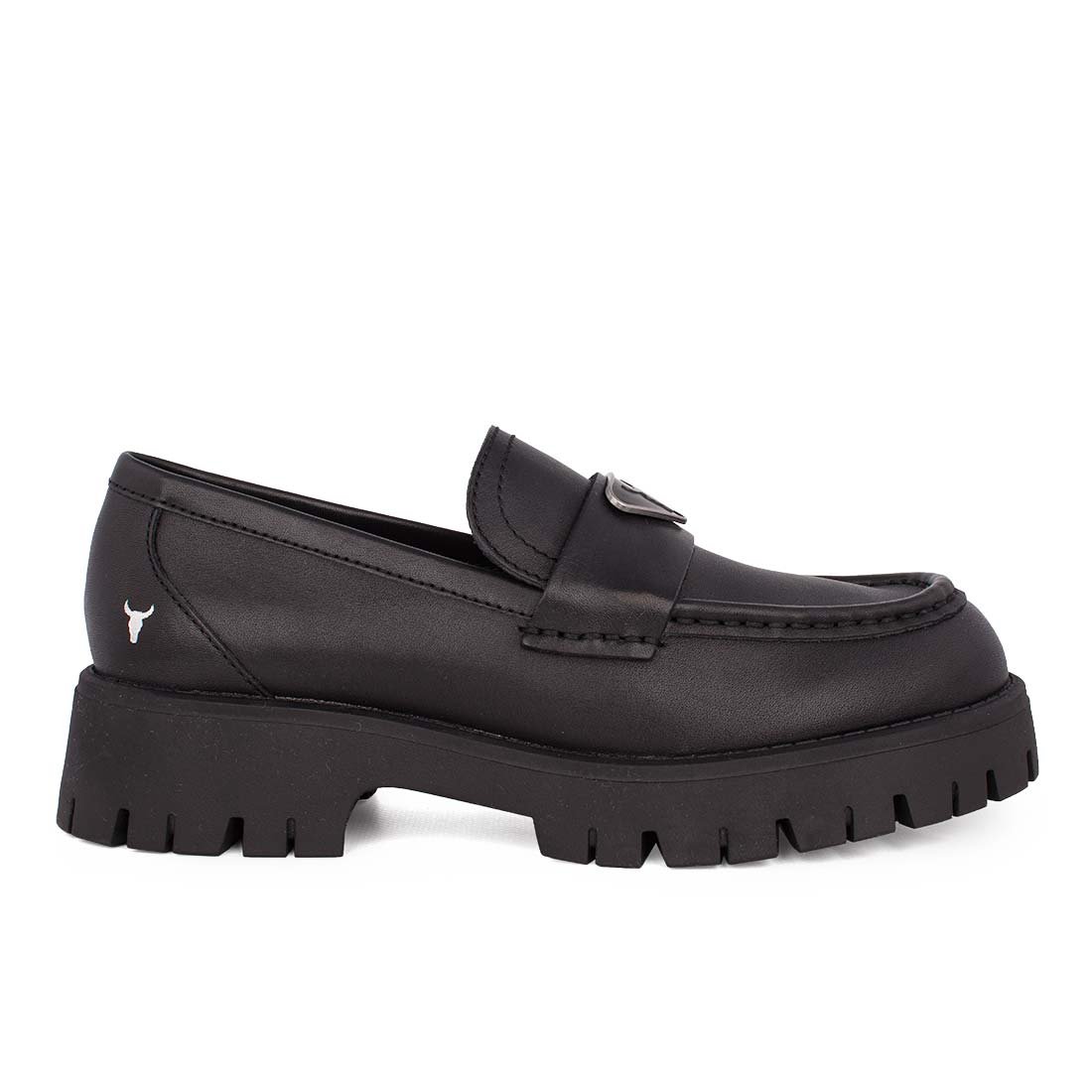 WINDSOR SMITH ΓΥΝΑΙΚΕΙΑ ΔΕΡΜΑΤΙΝΑ LOAFERS THRONE FLATS BLACK