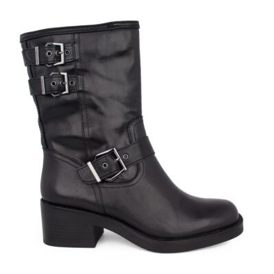 TAMARIS ΓΥΝΑΙΚΕΙΑ ΔΕΡΜΑΤΙΝΑ BIKER BOOTS 1-25390-43 001 BLACK