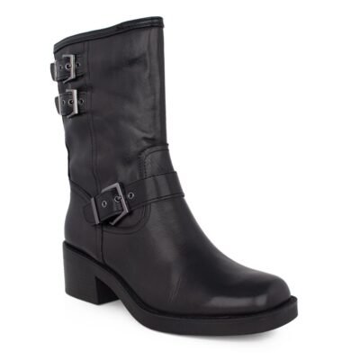 TAMARIS ΓΥΝΑΙΚΕΙΑ ΔΕΡΜΑΤΙΝΑ BIKER BOOTS 1-25390-43 001 BLACK - Image 2
