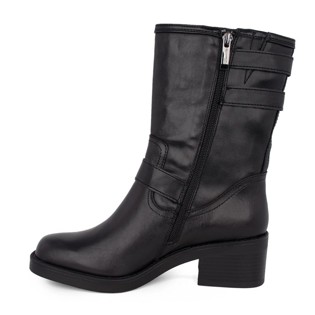 TAMARIS ΓΥΝΑΙΚΕΙΑ ΔΕΡΜΑΤΙΝΑ BIKER BOOTS 1-25390-43 001 BLACK - Image 3