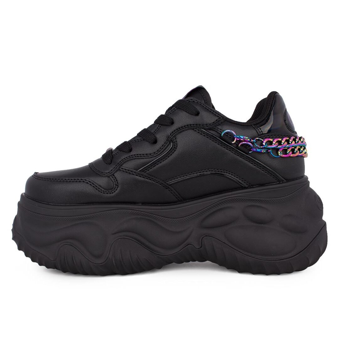 BUFFALO ΓΥΝΑΙΚΕΙΑ SNEAKERS BLADER ONE MULTI BLACK VEGAN NAPPA - Image 4