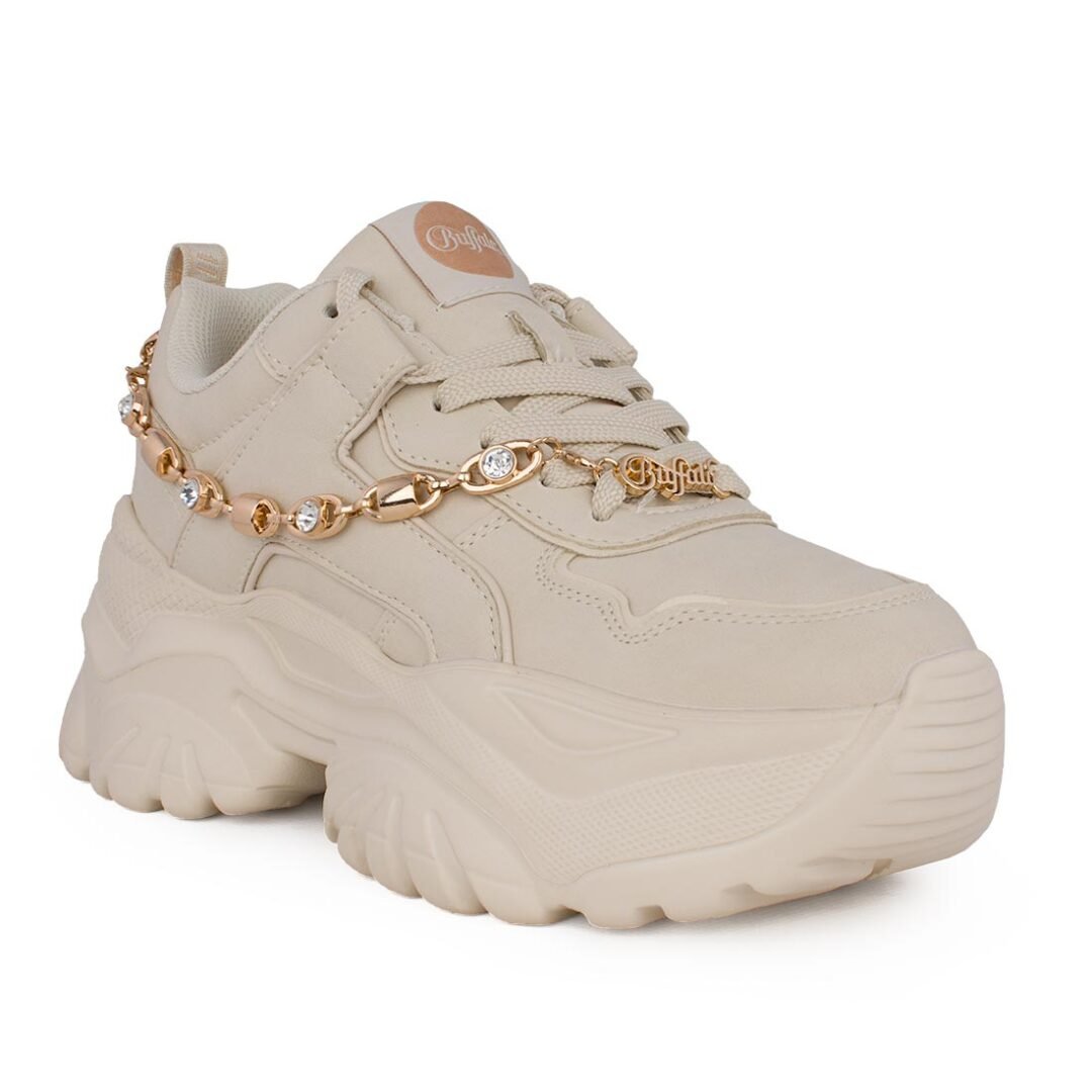 BUFFALO ΓΥΝΑΙΚΕΙΑ SNEAKERS BLISS CHAIN CREAM/GOLD VEGAN NAPPA - Image 2
