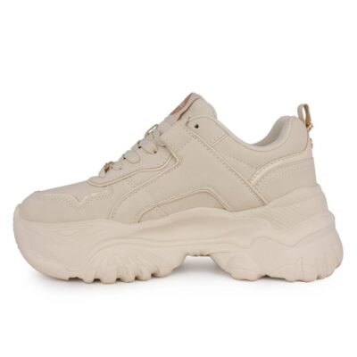 BUFFALO ΓΥΝΑΙΚΕΙΑ SNEAKERS BLISS CHAIN CREAM/GOLD VEGAN NAPPA - Image 3