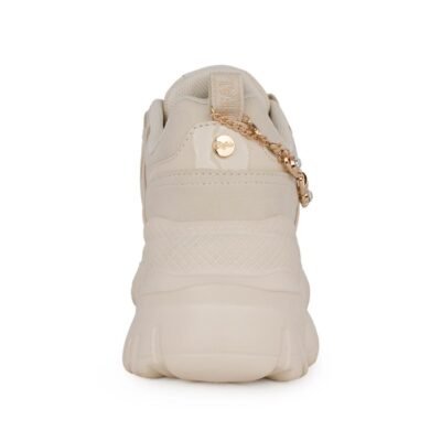 BUFFALO ΓΥΝΑΙΚΕΙΑ SNEAKERS BLISS CHAIN CREAM/GOLD VEGAN NAPPA - Image 4