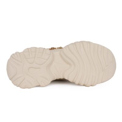 BUFFALO ΓΥΝΑΙΚΕΙΑ SNEAKERS BLISS CHAIN CREAM/GOLD VEGAN NAPPA - Image 5