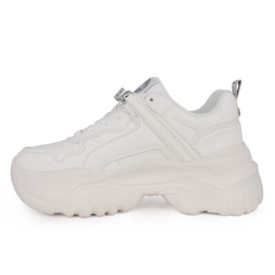 BUFFALO ΓΥΝΑΙΚΕΙΑ SNEAKERS BLISS GLAM WHITE/SILVER VEGAN NAPPA - Image 3