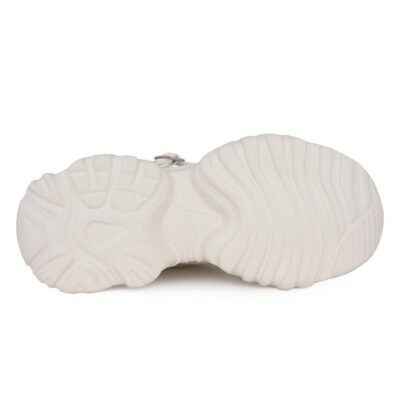 BUFFALO ΓΥΝΑΙΚΕΙΑ SNEAKERS BLISS GLAM WHITE/SILVER VEGAN NAPPA - Image 5