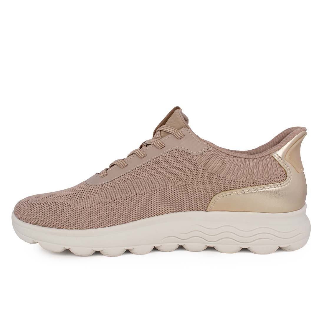GEOX ΥΦΑΣΜΑΤΙΝΑ COMFORT SNEAKERS D SPHERICA PLUS A LIGHT TAUPE/GOLD - Image 3