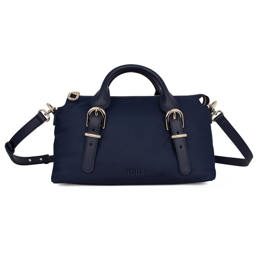 TOUS ΓΥΝΑΙΚΕΙΑ ΧΙΑΣΤΙ ΥΦΑΣΜΑΤΙΝΗ ΤΣΑΝΤΑ BOWLING MEDIUM BUCKLES SOFT AZUL