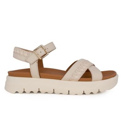 GEOX ΓΥΝΑΙΚΕΙΑ ΔΕΡΜΑΤΙΝΑ COMFORT ΠΕΔΙΛΑ D XAND 2.1S B PAPYRUS