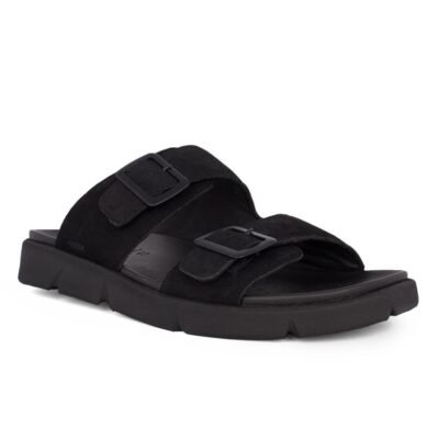 GEOX ΑΝΔΡΙΚΑ ΔΕΡΜΑΤΙΝΑ ΣΑΝΔΑΛΙΑ U XAND 2S A BLACK - Image 2