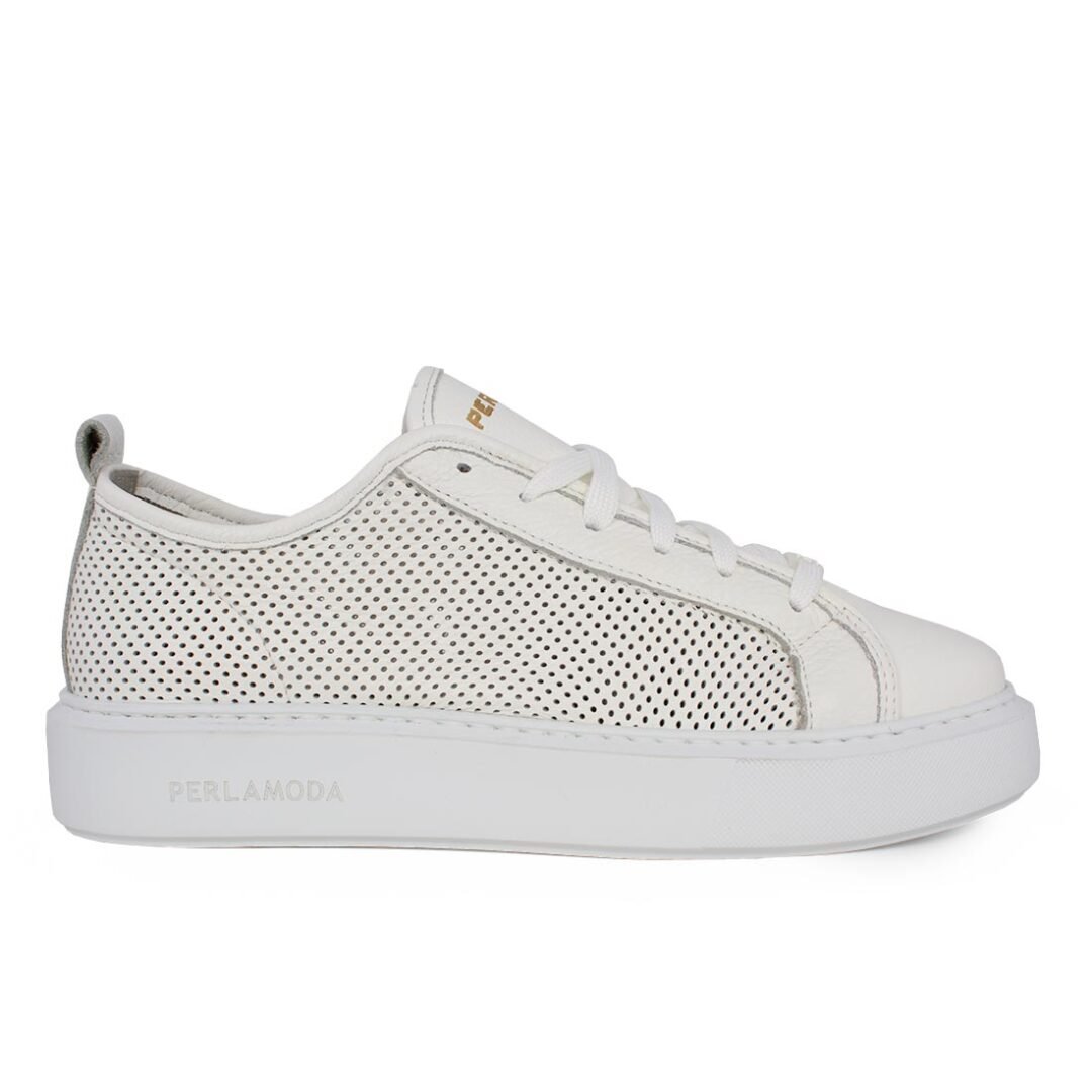 PERLAMODA ΑΝΔΡΙΚΑ ΔΕΡΜΑΤΙΝΑ SNEAKERS 7101 F WHITE
