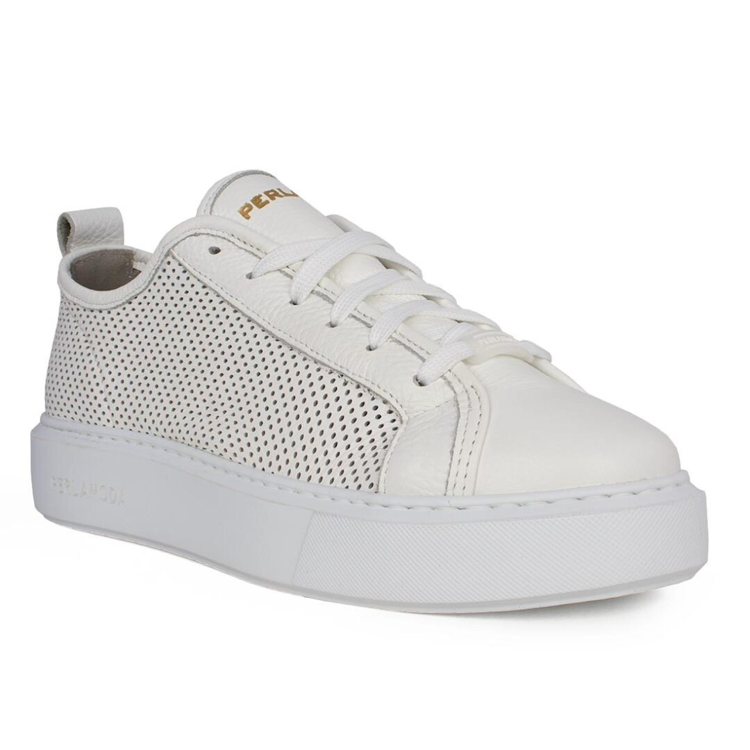 PERLAMODA ΑΝΔΡΙΚΑ ΔΕΡΜΑΤΙΝΑ SNEAKERS 7101 F WHITE - Image 2