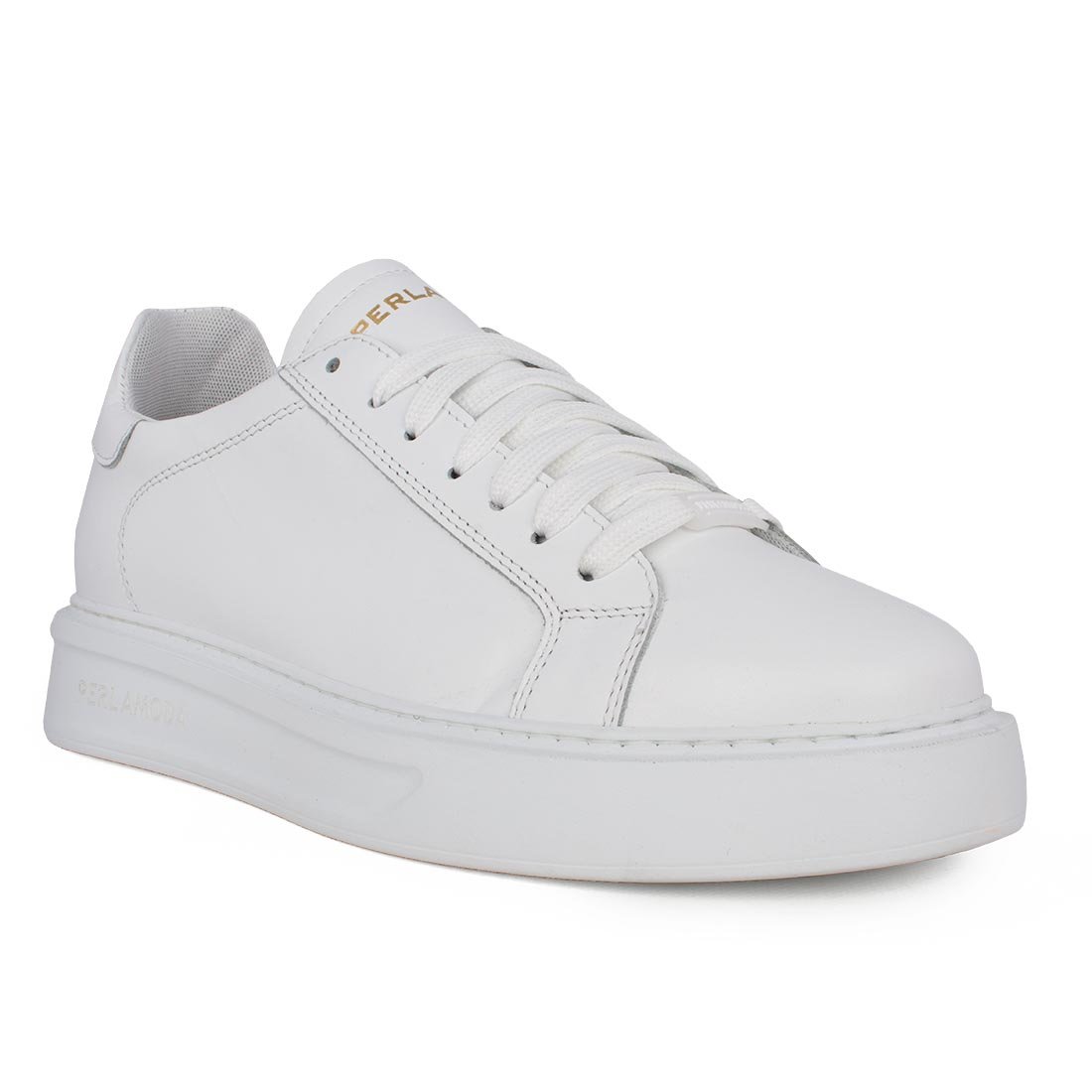 PERLAMODA ΑΝΔΡΙΚΑ ΔΕΡΜΑΤΙΝΑ SNEAKERS SN 18 WHITE - Image 2