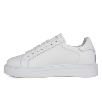 PERLAMODA ΑΝΔΡΙΚΑ ΔΕΡΜΑΤΙΝΑ SNEAKERS SN 18 WHITE - Image 3