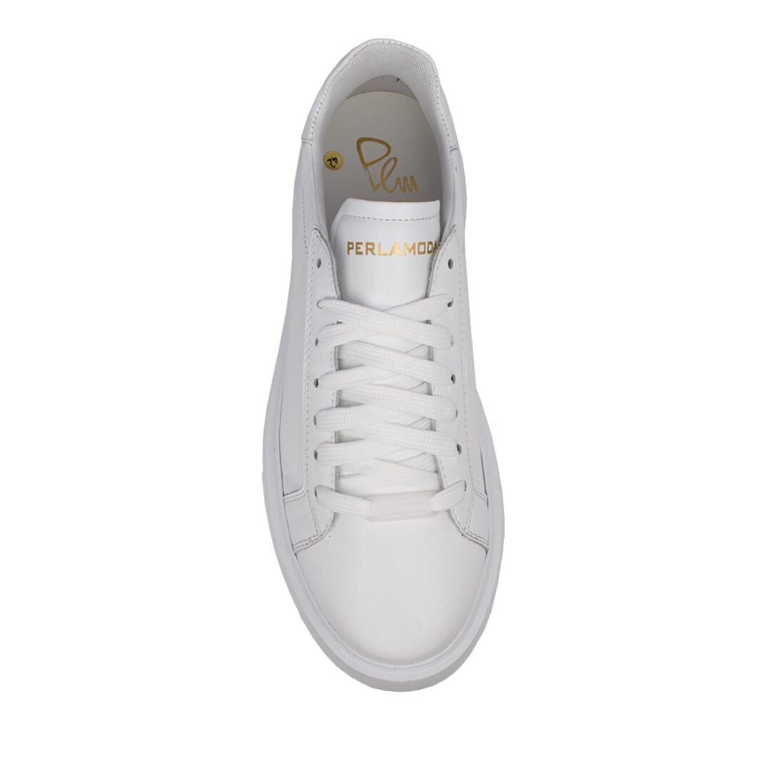 PERLAMODA ΑΝΔΡΙΚΑ ΔΕΡΜΑΤΙΝΑ SNEAKERS SN 18 WHITE - Image 5