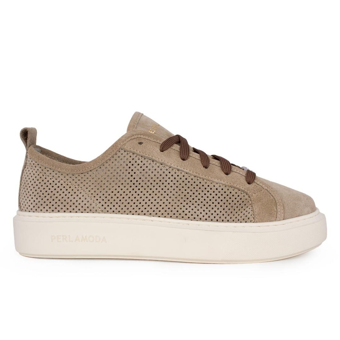 PERLAMODA ΑΝΔΡΙΚΑ ΔΕΡΜΑΤΙΝΑ SNEAKERS 7101 F BEIGE SUEDE