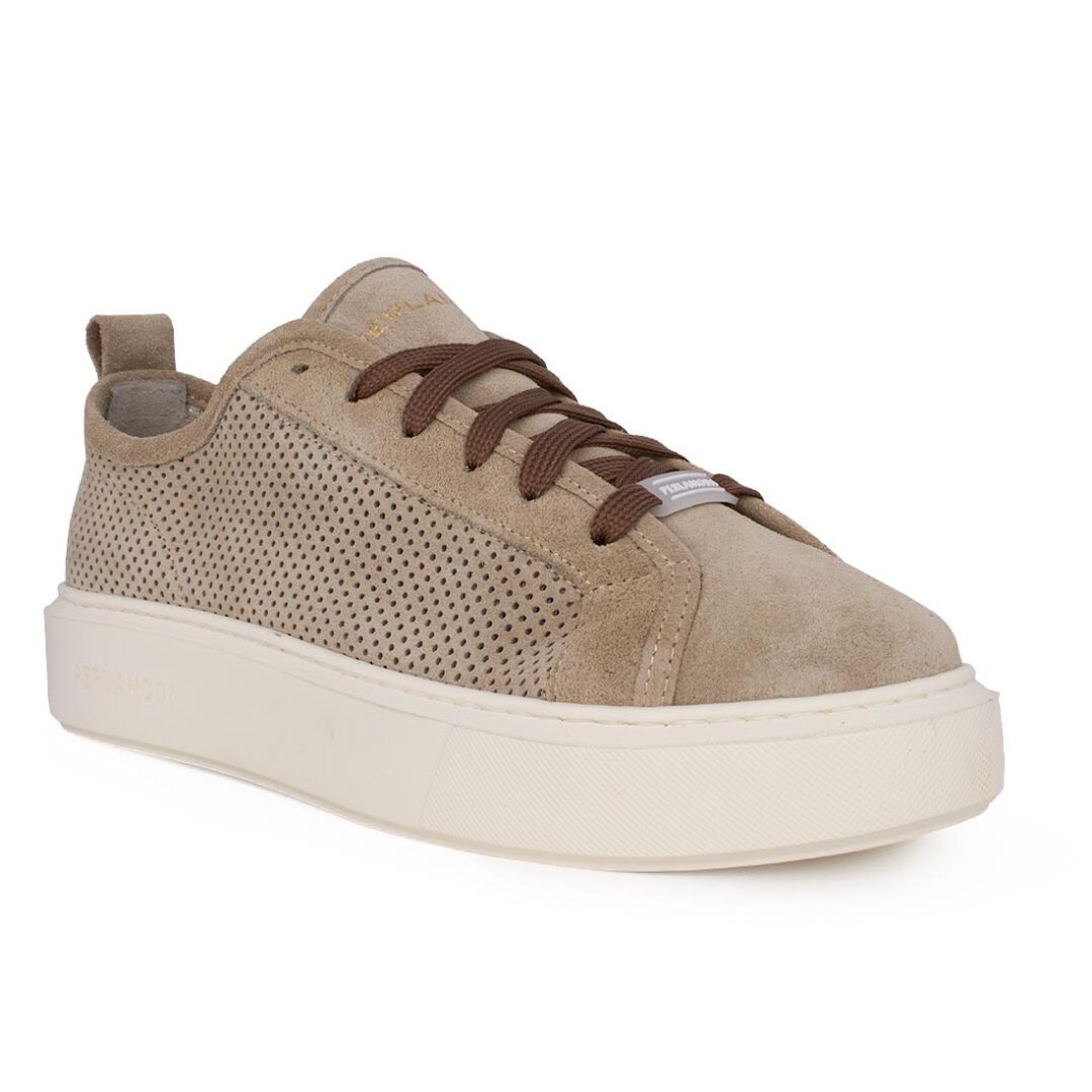 PERLAMODA ΑΝΔΡΙΚΑ ΔΕΡΜΑΤΙΝΑ SNEAKERS 7101 F BEIGE SUEDE - Image 2