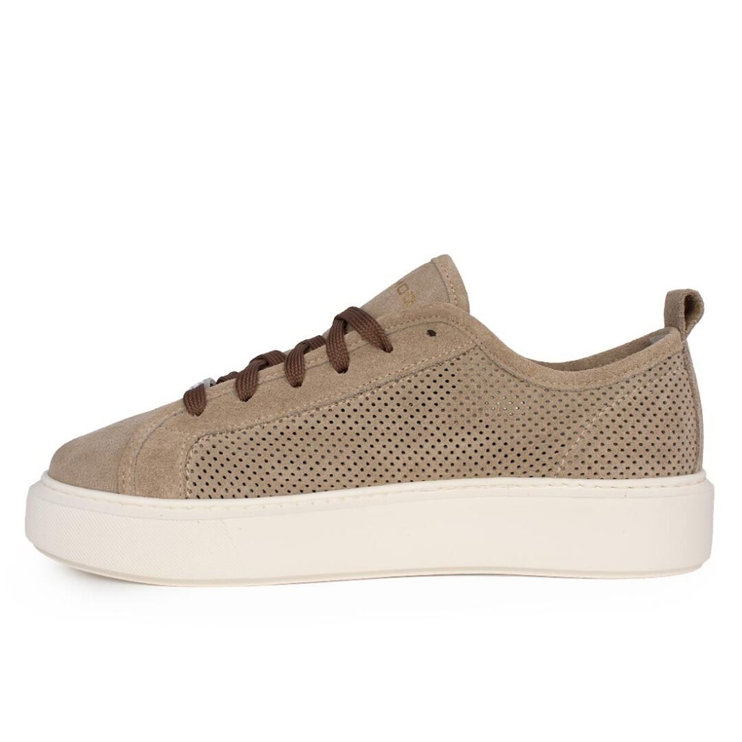 PERLAMODA ΑΝΔΡΙΚΑ ΔΕΡΜΑΤΙΝΑ SNEAKERS 7101 F BEIGE SUEDE - Image 3