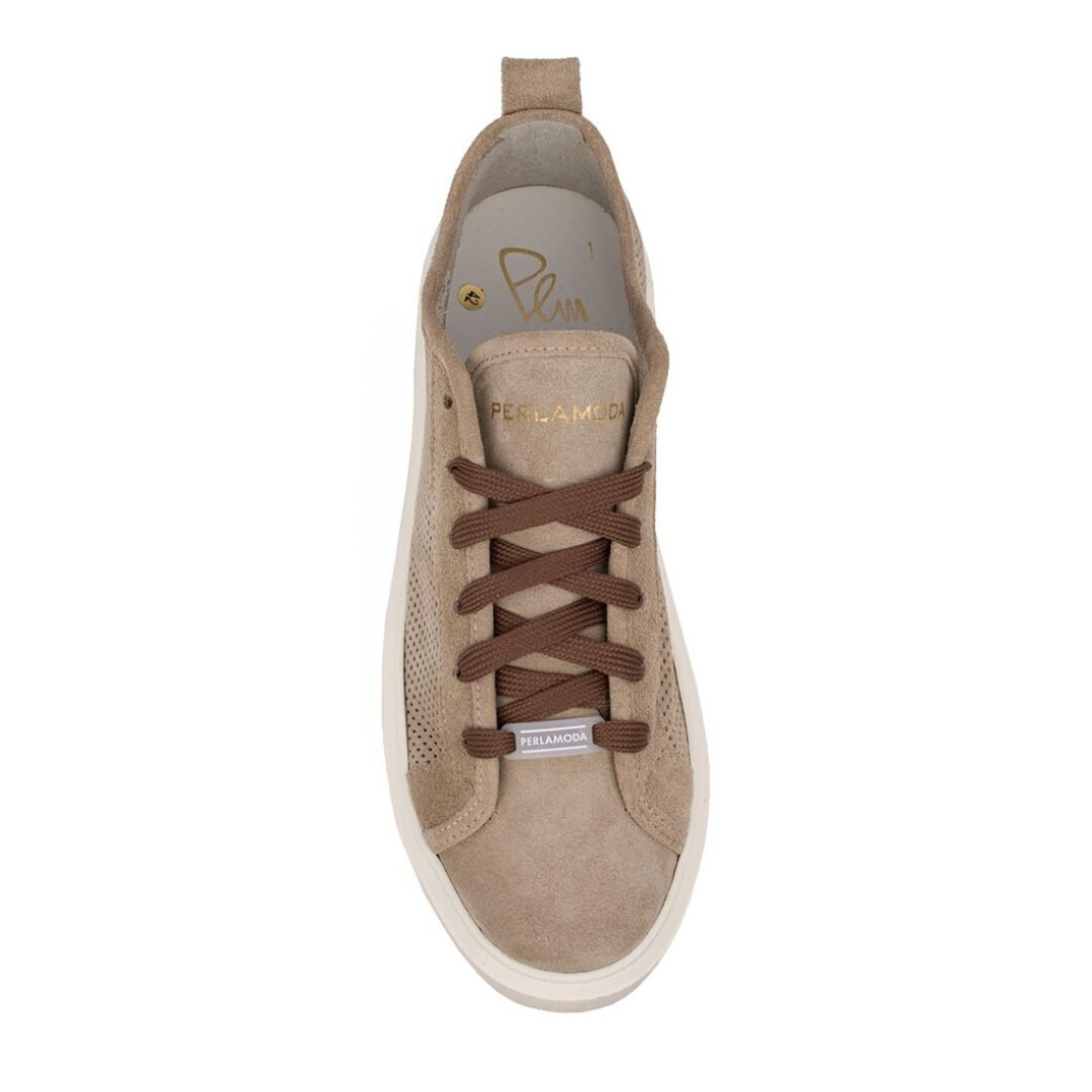PERLAMODA ΑΝΔΡΙΚΑ ΔΕΡΜΑΤΙΝΑ SNEAKERS 7101 F BEIGE SUEDE - Image 5