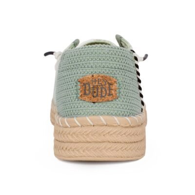 HEY DUDE ΓΥΝΑΙΚΕΙΑ ΠΑΝΙΝΑ ΜΟΚΑΣΙΝΙΑ WENDY ESPADRILLE RETRO PALM CELADON GREEN/WHITE - Image 4