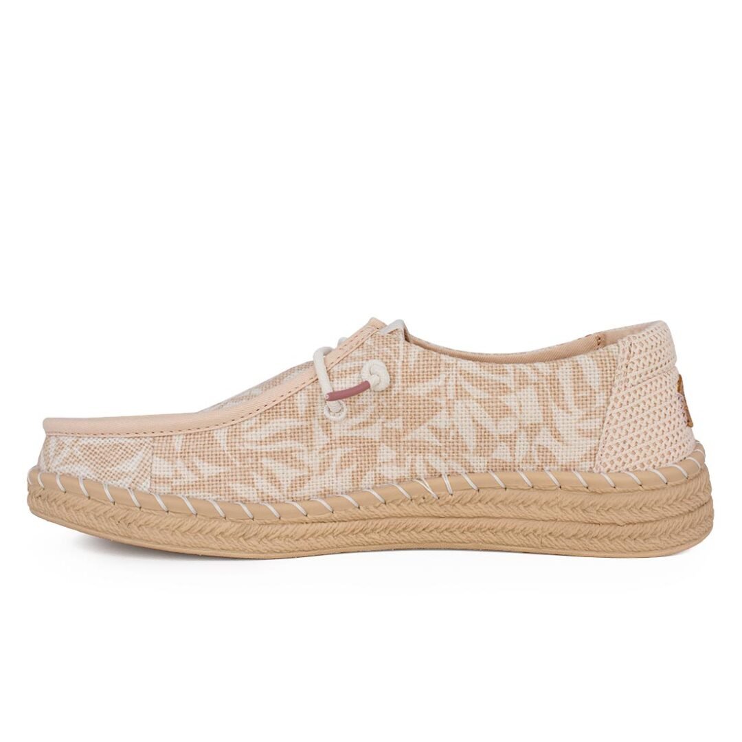 HEY DUDE ΓΥΝΑΙΚΕΙΑ ΠΑΝΙΝΑ ΜΟΚΑΣΙΝΙΑ WENDY ESPADRILLE RETRO PALM PALE PINK/WHITE - Image 3