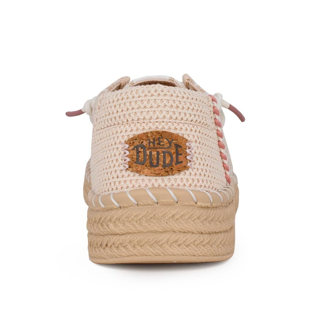 HEY DUDE ΓΥΝΑΙΚΕΙΑ ΠΑΝΙΝΑ ΜΟΚΑΣΙΝΙΑ WENDY ESPADRILLE RETRO PALM PALE PINK/WHITE - Image 4