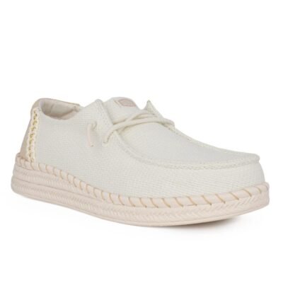 HEY DUDE ΓΥΝΑΙΚΕΙΑ ΠΑΝΙΝΑ ΜΟΚΑΣΙΝΙΑ WENDY ESPADRILLE WOVEN WHITE - Image 2
