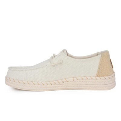 HEY DUDE ΓΥΝΑΙΚΕΙΑ ΠΑΝΙΝΑ ΜΟΚΑΣΙΝΙΑ WENDY ESPADRILLE WOVEN WHITE - Image 3