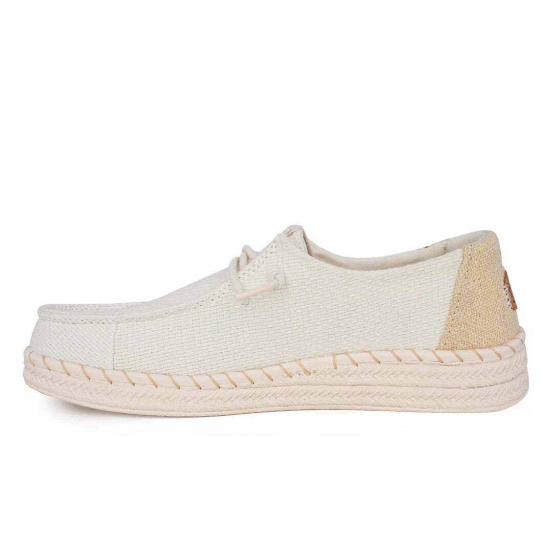HEY DUDE ΓΥΝΑΙΚΕΙΑ ΠΑΝΙΝΑ ΜΟΚΑΣΙΝΙΑ WENDY ESPADRILLE WOVEN WHITE - Image 3
