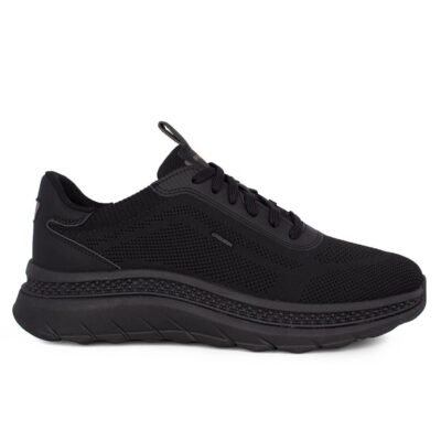 GEOX ΑΝΔΡΙΚΑ ΥΦΑΣΜΑΤΙΝΑ COMFORT SNEAKERS U SPHERICA ACTIF X A BLACK