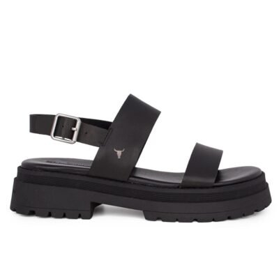 WINDSOR SMITH ΓΥΝΑΙΚΕΙΑ ΔΕΡΜΑΤΙΝΑ ΣΠΟΡ ΠΕΔΙΛΑ LOYALTY BLACK