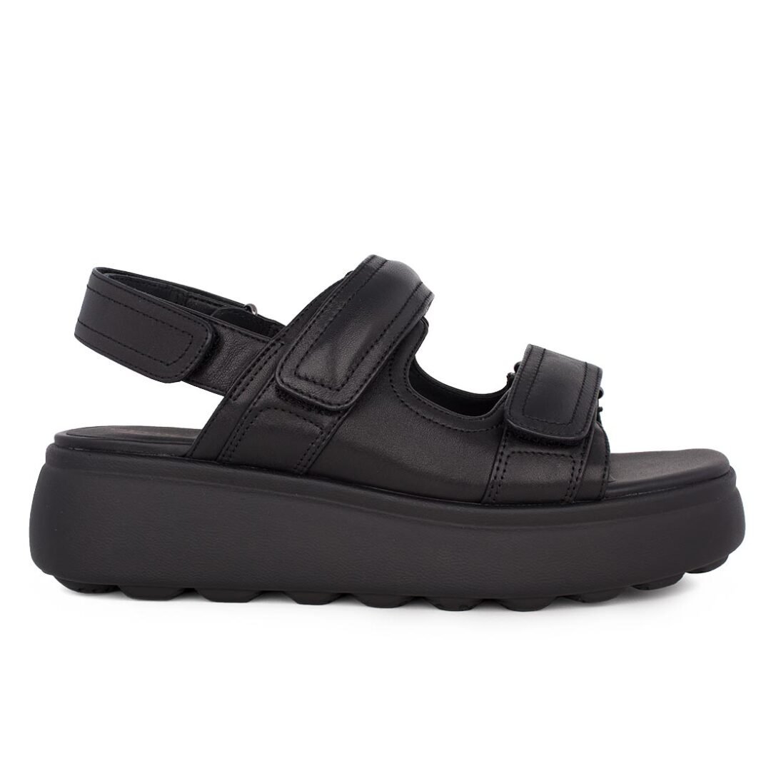 GEOX ΓΥΝΑΙΚΕΙΑ ΔΕΡΜΑΤΙΝΑ COMFORT ΠΕΔΙΛΑ D SPHERICA EC4.1 S A BLACK NAPPA