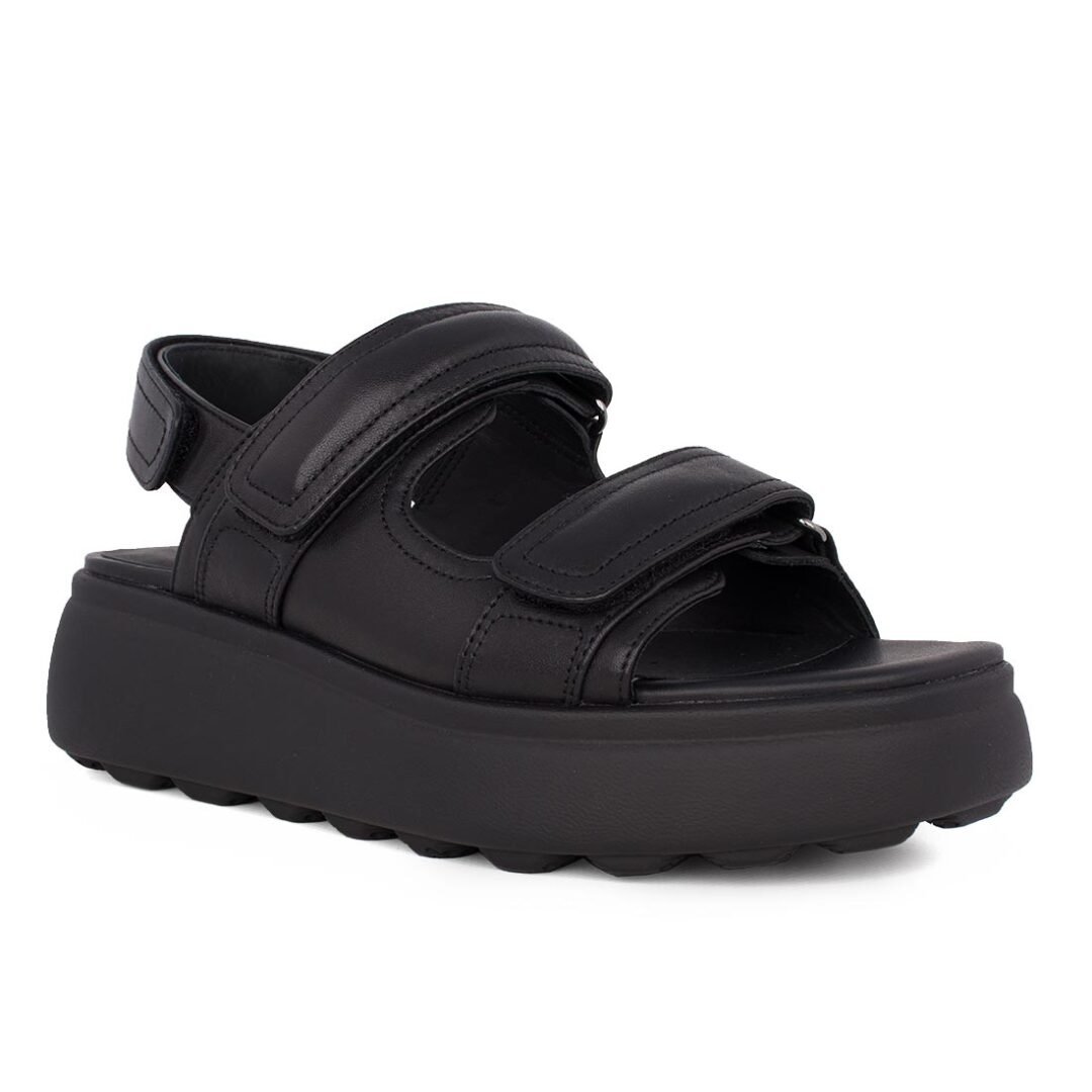 GEOX ΓΥΝΑΙΚΕΙΑ ΔΕΡΜΑΤΙΝΑ COMFORT ΠΕΔΙΛΑ D SPHERICA EC4.1 S A BLACK NAPPA - Image 2