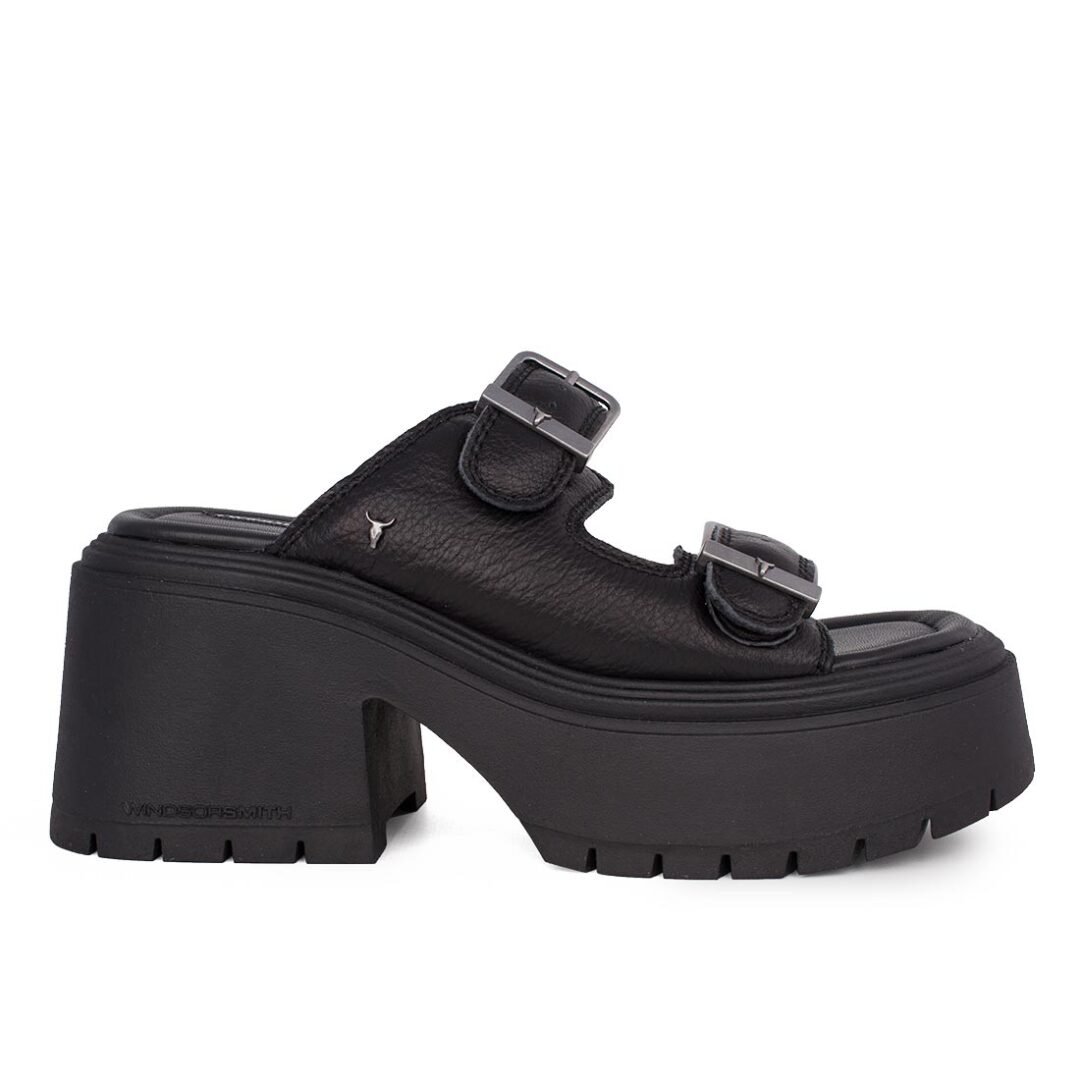 WINDSOR SMITH ΓΥΝΑΙΚΕΙΕΣ ΔΕΡΜΑΤΙΝΕΣ ΣΠΟΡ ΠΑΝΤΟΦΛΕΣ COVERT BLACK