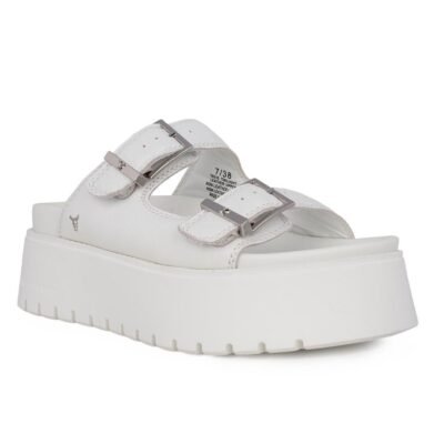 WINDSOR SMITH ΓΥΝΑΙΚΕΙΕΣ ΔΕΡΜΑΤΙΝΕΣ ΣΠΟΡ ΠΑΝΤΟΦΛΕΣ TWILIGHT WHITE - Image 2