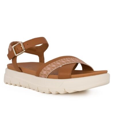 GEOX ΓΥΝΑΙΚΕΙΑ ΔΕΡΜΑΤΙΝΑ COMFORT ΠΕΔΙΛΑ D XAND 2.1S B CAMEL/NUDE - Image 2