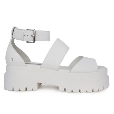 WINDSOR SMITH ΓΥΝΑΙΚΕΙΑ ΔΕΡΜΑΤΙΝΑ ΣΠΟΡ ΠΕΔΙΛΑ THRILLED WHITE